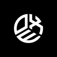 Ochsen-Buchstaben-Logo-Design auf schwarzem Hintergrund. Ochse kreative Initialen schreiben Logo-Konzept. Ochsen-Buchstaben-Design. vektor
