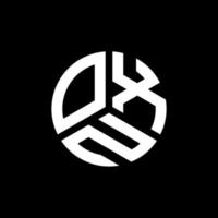 oxn brev logotyp design på svart bakgrund. oxn kreativa initialer brev logotyp koncept. oxn bokstavsdesign. vektor