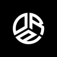 ORP-Brief-Logo-Design auf schwarzem Hintergrund. orp kreative Initialen schreiben Logo-Konzept. Orp-Briefgestaltung. vektor