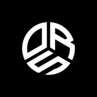 ors-Buchstaben-Logo-Design auf schwarzem Hintergrund. ors kreative Initialen schreiben Logo-Konzept. ors Briefgestaltung. vektor
