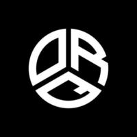 orq-Buchstaben-Logo-Design auf schwarzem Hintergrund. orq kreative Initialen schreiben Logo-Konzept. orq Briefgestaltung. vektor
