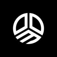 OOM-Brief-Logo-Design auf schwarzem Hintergrund. oom kreative Initialen schreiben Logo-Konzept. om Briefdesign. vektor