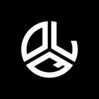 olq-Buchstaben-Logo-Design auf schwarzem Hintergrund. olq kreative Initialen schreiben Logo-Konzept. alte Briefgestaltung. vektor
