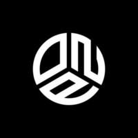 Onp-Brief-Logo-Design auf schwarzem Hintergrund. onp kreative Initialen schreiben Logo-Konzept. onp Briefgestaltung. vektor