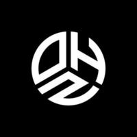 ohz brev logotyp design på svart bakgrund. ohz kreativa initialer brev logotyp koncept. ohz bokstavsdesign. vektor