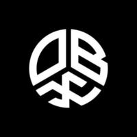 obx-Buchstaben-Logo-Design auf schwarzem Hintergrund. obx kreative Initialen schreiben Logo-Konzept. obx Briefgestaltung. vektor