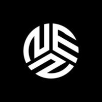 nez-Buchstaben-Logo-Design auf schwarzem Hintergrund. nez kreative Initialen schreiben Logo-Konzept. nez Briefgestaltung. vektor
