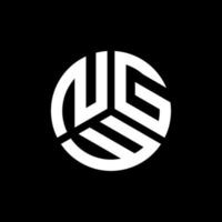 ngw-Buchstaben-Logo-Design auf schwarzem Hintergrund. ngw kreative Initialen schreiben Logo-Konzept. ngw Briefgestaltung. vektor