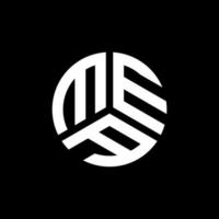 mea-Buchstaben-Logo-Design auf schwarzem Hintergrund. mea kreatives Initialen-Buchstaben-Logo-Konzept. Me-Brief-Design. vektor
