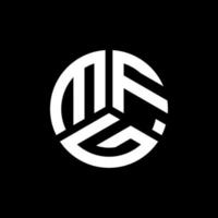mfg-Brief-Logo-Design auf schwarzem Hintergrund. mfg kreatives Initialen-Buchstaben-Logo-Konzept. mfg Briefgestaltung. vektor