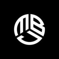 Mbj brev logotyp design på svart bakgrund. mbj kreativa initialer bokstavslogotyp koncept. mbj bokstavsdesign. vektor