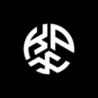 printkpx-Buchstaben-Logo-Design auf schwarzem Hintergrund. kpx kreatives Initialen-Buchstaben-Logo-Konzept. kpx-Briefgestaltung. vektor
