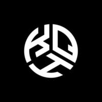 printkqh-Buchstaben-Logo-Design auf schwarzem Hintergrund. kqh kreative Initialen schreiben Logo-Konzept. kqh Briefgestaltung. vektor
