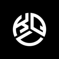 printkq-Buchstaben-Logo-Design auf schwarzem Hintergrund. kq kreative Initialen schreiben Logo-Konzept. kq Briefgestaltung. vektor