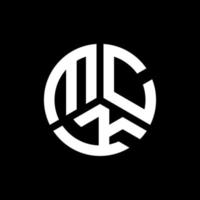 mck brev logotyp design på svart bakgrund. mck kreativa initialer brev logotyp koncept. mck bokstavsdesign. vektor