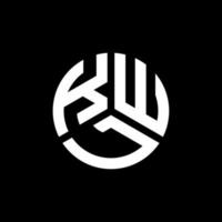 printkwl brev logotyp design på svart bakgrund. kwl kreativa initialer bokstavslogotyp koncept. kwl bokstavsdesign. vektor