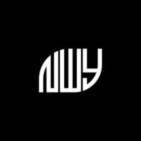 nwy brev logotyp design på svart bakgrund. nwy kreativa initialer brev logotyp koncept. nwy bokstavsdesign. vektor