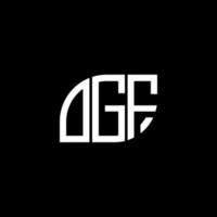 ogf-Buchstaben-Logo-Design auf schwarzem Hintergrund. ogf kreative Initialen schreiben Logo-Konzept. ogf Briefgestaltung. vektor