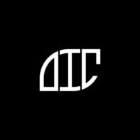 OIC-Brief-Logo-Design auf schwarzem Hintergrund. oic kreative Initialen schreiben Logo-Konzept. oic Briefgestaltung. vektor