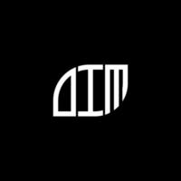 oim brev logotyp design på svart bakgrund. oim kreativa initialer brev logotyp koncept. oim brev design. vektor
