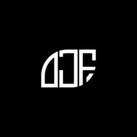 ojf-Buchstaben-Logo-Design auf schwarzem Hintergrund. ojf kreative Initialen schreiben Logo-Konzept. ojf Briefgestaltung. vektor