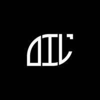 Ölbuchstaben-Design. Ölbuchstaben-Logo-Design auf schwarzem Hintergrund. Öl kreative Initialen schreiben Logo-Konzept. Ölbuchstaben-Design. Ölbuchstaben-Logo-Design auf schwarzem Hintergrund. Ö vektor