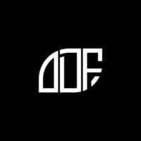 odf brev logotyp design på svart bakgrund. odf kreativa initialer brev logotyp koncept. odf bokstavsdesign. vektor