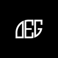 oeg brev logotyp design på svart bakgrund. oeg kreativa initialer brev logotyp koncept. oeg bokstavsdesign. vektor