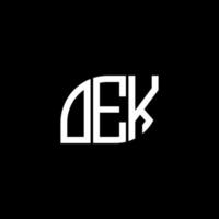 oek-Buchstaben-Design. oek-Buchstaben-Logo-Design auf schwarzem Hintergrund. oek kreative Initialen schreiben Logo-Konzept. oek-Buchstaben-Design. oek-Buchstaben-Logo-Design auf schwarzem Hintergrund. Ö vektor