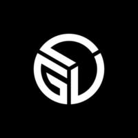 lgu-Buchstaben-Logo-Design auf schwarzem Hintergrund. lgu kreative Initialen schreiben Logo-Konzept. lgu Briefgestaltung. vektor