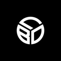 Lbo-Brief-Logo-Design auf schwarzem Hintergrund. lbo kreative Initialen schreiben Logo-Konzept. lbo Briefgestaltung. vektor