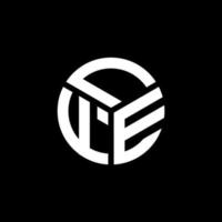 LFE brev logotyp design på svart bakgrund. Lfe kreativa initialer brev logotyp koncept. lfe bokstavsdesign. vektor