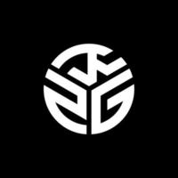 kzg-Brief-Logo-Design auf schwarzem Hintergrund. kzg kreative Initialen schreiben Logo-Konzept. kzg Briefgestaltung. vektor