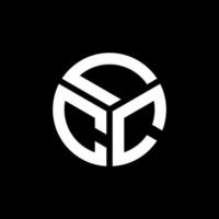 Lcc-Brief-Logo-Design auf schwarzem Hintergrund. lcc kreative Initialen schreiben Logo-Konzept. lcc Briefgestaltung. vektor