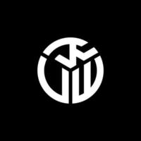 Kvw-Brief-Logo-Design auf schwarzem Hintergrund. kvw kreative Initialen schreiben Logo-Konzept. Kvw Briefgestaltung. vektor