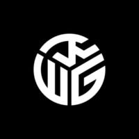 kwg-Buchstaben-Logo-Design auf schwarzem Hintergrund. kwg kreative Initialen schreiben Logo-Konzept. kwg Briefgestaltung. vektor