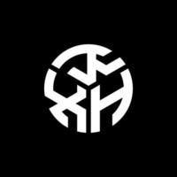 kxh-Buchstaben-Logo-Design auf schwarzem Hintergrund. kxh kreative Initialen schreiben Logo-Konzept. kxh Briefdesign. vektor
