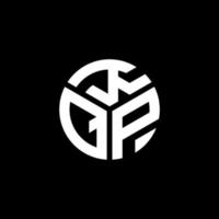 kqp-Buchstaben-Logo-Design auf schwarzem Hintergrund. kqp kreative Initialen schreiben Logo-Konzept. kqp Briefgestaltung. vektor