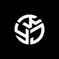 Kyj-Buchstaben-Logo-Design auf schwarzem Hintergrund. kyj kreative Initialen schreiben Logo-Konzept. kyj Briefgestaltung. vektor