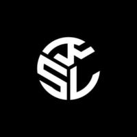 ksl-Buchstaben-Logo-Design auf schwarzem Hintergrund. ksl kreative Initialen schreiben Logo-Konzept. ksl Briefgestaltung. vektor