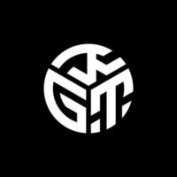 kgt-Buchstaben-Logo-Design auf schwarzem Hintergrund. kgt kreatives Initialen-Buchstaben-Logo-Konzept. kgt Briefgestaltung. vektor