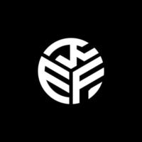 Kef-Brief-Logo-Design auf schwarzem Hintergrund. kef kreative Initialen schreiben Logo-Konzept. kef Briefgestaltung. vektor