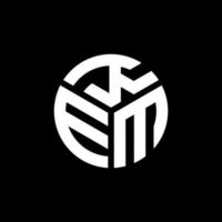 kem-Buchstaben-Logo-Design auf schwarzem Hintergrund. kem kreative Initialen schreiben Logo-Konzept. kem-Brief-Design. vektor