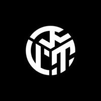 kft-Buchstaben-Logo-Design auf schwarzem Hintergrund. kft kreative Initialen schreiben Logo-Konzept. kft Briefgestaltung. vektor
