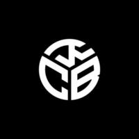kcb-Brief-Logo-Design auf schwarzem Hintergrund. kcb kreative Initialen schreiben Logo-Konzept. kcb Briefgestaltung. vektor