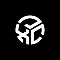 jxc brev logotyp design på svart bakgrund. jxc kreativa initialer brev logotyp koncept. jxc bokstavsdesign. vektor