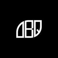 obq brev logotyp design på svart bakgrund. obq kreativa initialer brev logotyp koncept. obq bokstavsdesign. vektor