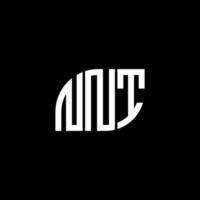 nnt-Brief-Logo-Design auf schwarzem Hintergrund. nnt kreative Initialen schreiben Logo-Konzept. nnt Briefgestaltung. vektor