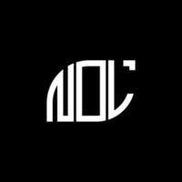 nol letter logotyp design på svart bakgrund. nol kreativa initialer brev logotyp koncept. nol bokstavsdesign. vektor