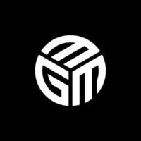 mgm-Brief-Logo-Design auf schwarzem Hintergrund. mgm kreative Initialen schreiben Logo-Konzept. mgm Briefgestaltung. vektor